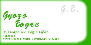 gyozo bogre business card